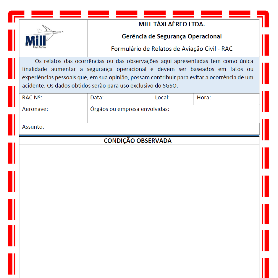 Imagem Relato da Avia&ccedil;o Civil da Mill